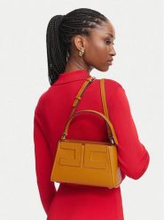 Elisabetta Franchi Torebka BS-07A-66E2-V360 Żółty ciemny. Żółte kuferki damskie Elisabetta Franchi, bez wzorów, ze skóry, bez dodatków. Za 1,539.00 zł.