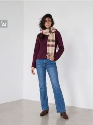 Bluza crewneck regular z zaszewkami - bordowy. Czerwone bluzy damskie Sinsay, l, bez wzorów, bez kaptura. Za 39.99 zł.