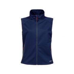 Damska kurtka bez rękawów Musto Essential Softshell. Niebieskie kurtki damskie Musto, bez wzorów, z softshellu, bez kaptura. Za 553.00 zł.