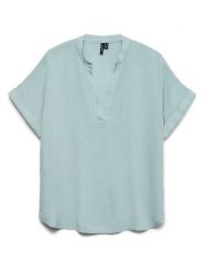 Vero Moda Bluzka w kolorze szarym rozmiar: XS. Szare bluzki damskie Vero Moda, xs, bez wzorów, z wiskozy, bez kołnierzyka, bez ramiączek. Za 52.67 zł.