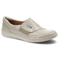 Półbuty damskie Pollonus, z miękkiej skóry z elastycznymi wstawkami, waniliowe, 5-1239-009. Brązowe półbuty damskie Pollonus, bez wzorów, ze skóry, bez obcasa, bez zapięcia. Za 179.00 zł.
