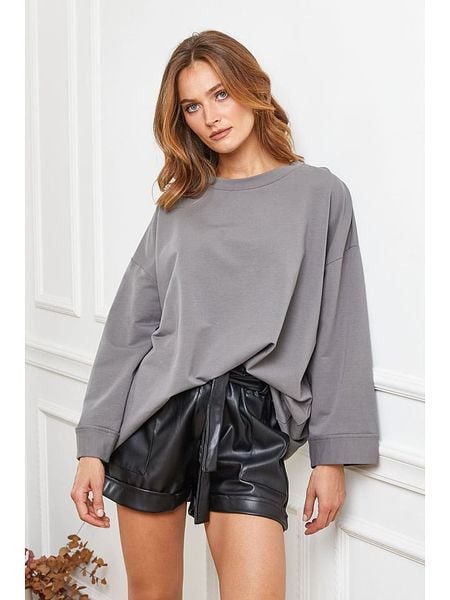 Joséfine Koszulka "Paladium" w kolorze szarym rozmiar: M. Szare koszulki damskie Joséfine, m, bez wzorów, z bawełny, bez kołnierzyka, bez ramiączek. Za 148.96 zł.