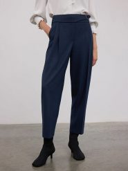 BGN Spodnie w kolorze granatowym rozmiar: 36. Niebieskie spodnie materiałowe damskie BGN, bez wzorów, z materiału. Za 135.81 zł.