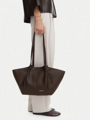 GINO ROSSI Torebka C-LDA92256 Brązowy ciemny. Brązowe shopper bag Gino Rossi, bez wzorów, ze skóry, bez dodatków. Za 229.99 zł.