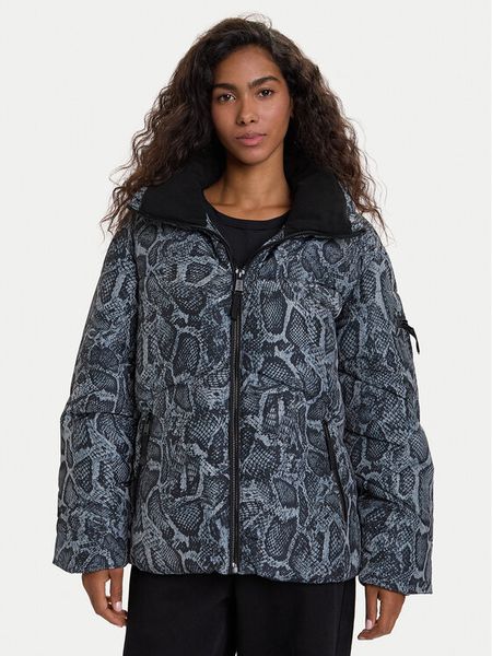 Guess Kurtka zimowa W5BL47 W3702 Szary Regular Fit. Szare kurtki damskie Guess, na zimę, l, z aplikacjami, z syntetyku, bez kaptura. Za 607.99 zł.