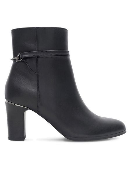 Lasocki Botki WYL3162-4Z Czarny. Czarne botki damskie Lasocki, ze skóry, bez obcasa, na słupku, bez zapięcia. Za 329.99 zł.