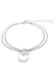 Eclat d'Argent Srebrna bransoletka z elementem ozdobnym rozmiar: onesize. Szare bransoletki damskie Eclat d'Argent, srebrne. Za 69.99 zł.