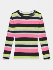 Guess Bluzka J3BI14 Z3AG0 Kolorowy Regular Fit. Bluzki i koszule dziewczęce Guess, z aplikacjami, z syntetyku, bez kołnierzyka, bez ramiączek. Za 129.99 zł.