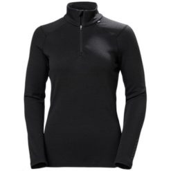 Bluza damska 1/2 zip Helly Hansen Lifa Merino Midweight. Czarne bluzy damskie Helly Hansen, bez wzorów, bez kaptura. Za 471.00 zł.