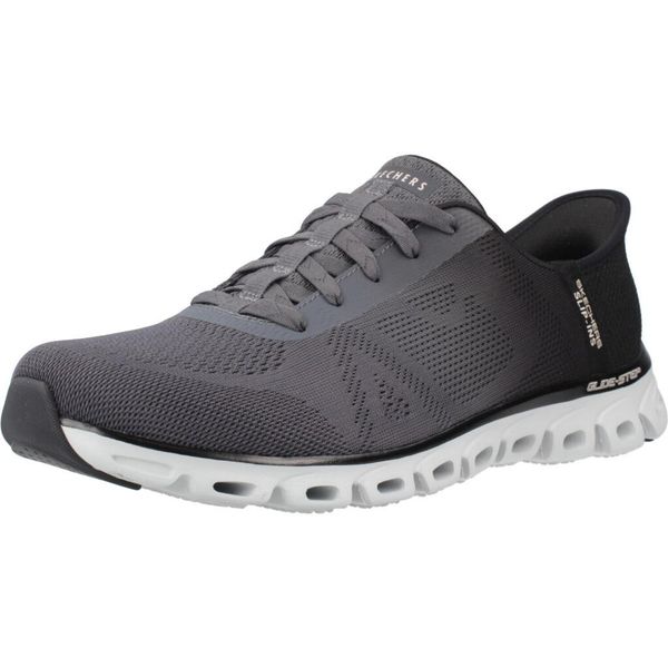 Tenisówki Skechers Glide-step Excite. Szare obuwie sportowe damskie Skechers, bez wzorów, bez zapięcia. Za 388.99 zł.