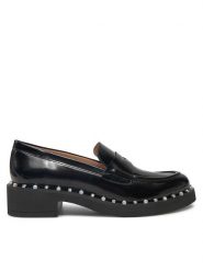 Stuart Weitzman Lordsy Reverie Loafer SK032 Czarny. Czarne półbuty damskie Stuart Weitzman, bez wzorów, z lakierowanej skóry, bez obcasa, bez zapięcia. Za 1,629.00 zł.