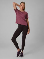 4F Legginsy treningowe szybkoschnące damskie - brązowe XS. Brązowe legginsy damskie 4F, xs, bez wzorów. Za 119.99 zł.