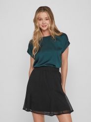 Vila Koszulka "Viellette" w kolorze morskim rozmiar: 34. Niebieskie koszulki damskie Vila, bez wzorów, bez kołnierzyka, bez ramiączek. Za 82.99 zł.