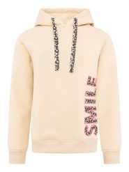 Zwillingsherz Bluza "Smile Leo" w kolorze beżowym rozmiar: S/M. Brązowe bluzy damskie Zwillingsherz, m, bez wzorów, z kapturem. Za 235.45 zł.
