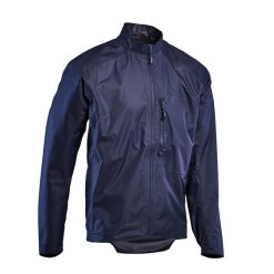 Kurtka przeciwdeszczowa rowerowa MTB Rockrider Comfort 500. Czerwone kurtki damskie ROCKRIDER, l, bez wzorów, z materiału, bez kaptura. Za 159.99 zł.