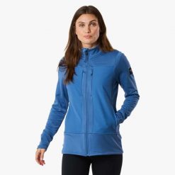 Bluza polarowa Wędrówki damska Swedemount Trondheim Wind Mid Layer Full Zip. Niebieskie bluzy damskie SWEDEMOUNT, na zimę, bez wzorów, z polaru, bez kaptura. W wyprzedaży za 222.00 zł.
