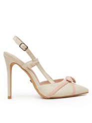 DeeZee Szpilki HT92831-166 Écru. Szpilki damskie DeeZee, bez wzorów, ze skóry, bez obcasa, na szpilce, bez zapięcia. Za 139.99 zł.