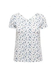 ONLY Bluzka Bera 15368588 Biały Regular Fit. Białe bluzki damskie Only, l, bez wzorów, z wiskozy, bez kołnierzyka, bez ramiączek. Za 89.99 zł.