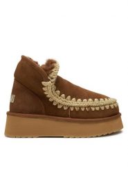 Mou Śniegowce Mini Eskimo Platform Boot FW681000A Brązowy. Brązowe śniegowce damskie Mou, ze skóry. Za 749.99 zł.