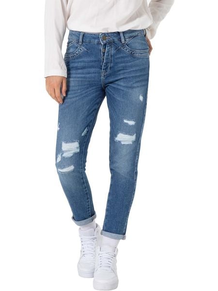 Timezone Dżinsy - Slim fit - w kolorze niebieskim rozmiar: W30/L30. Niebieskie jeansy damskie Timezone. Za 156.98 zł.