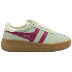 Damskie zamszowe trampki na sznurówki Gola Athena. Czerwone trampki damskie Gola, bez wzorów, z zamszu, bez zapięcia. Za 472.00 zł.