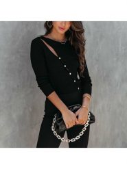 Milan Kiss Koszulka w kolorze czarnym rozmiar: L. Czarne koszulki damskie Milan Kiss, l, bez wzorów, bez kołnierzyka, bez ramiączek. Za 130.99 zł.