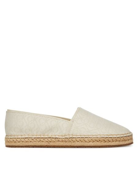 Calvin Klein Espadryle Flat Espadrille - Jacq HW0HW02467 Écru. Espadryle damskie Calvin Klein, bez wzorów, z materiału, bez obcasa. Za 209.99 zł.