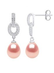 Mitzuko Srebrne kolczyki-wkrętki z perłami rozmiar: onesize. Szare kolczyki damskie Mitzuko, z cyrkonią, srebrne. Za 260.99 zł.