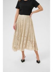 Kaffe Spódnica "Vilja" w kolorze beżowym rozmiar: XL/XXL. Brązowe spódnice damskie Kaffe, xl, bez wzorów, z koronki, maxi. Za 136.13 zł.