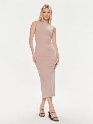 ViCOLO Sukienka codzienna TB0109 Beżowy Slim Fit. Brązowe sukienki damskie ViCOLO, bez wzorów, z syntetyku, bez ramiączek. Za 219.99 zł.