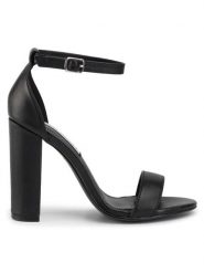 Steve Madden Sandały Carrson SM11000008-03001-017 Czarny. Czarne sandały damskie Steve Madden, bez wzorów, ze skóry, bez obcasa, na słupku, bez zapięcia. Za 299.99 zł.