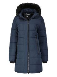 Geographical Norway Płaszcz pikowany "Atruche" w kolorze granatowym rozmiar: M. Niebieskie płaszcze damskie Geographical Norway, m, bez wzorów, bez kaptura. Za 254.74 zł.