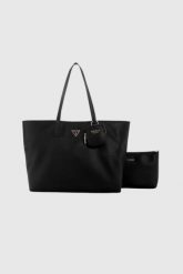 GUESS Czarna shopperka damska Power Play. Czarne shopper bag Guess, z aplikacjami, ze skóry ekologicznej, duże, bez dodatków. W wyprzedaży za 559.99 zł.