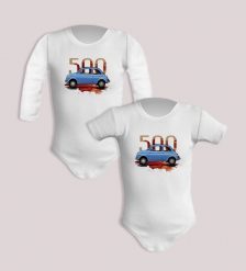 Fiat 500 — body (Rozmiar: 12M; Długość rękawa: długi; Rodzaj nadruku: Fiat 500). Czerwone body niemowlęce nikiniki, bez wzorów, z bawełny, bez kołnierzyka, bez ramiączek. Za 59.00 zł.