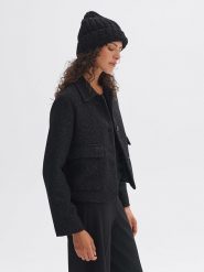OPUS Czapka beanie w kolorze czarnym rozmiar: onesize. Czarne czapki damskie Opus, bez wzorów, z materiału. Za 83.42 zł.