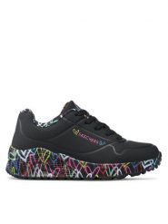 Skechers Sneakersy Uno Lite Lovely Luv 314976L/BKMT Czarny. Czarne buty sportowe dziewczęce Skechers, bez wzorów, z tworzywa sztucznego, bez zapięcia. Za 221.00 zł.