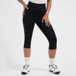 Spodenki rowerowe 3/4 damskie Rogelli Essential III z wkładką żelową. Czarne spodenki sportowe damskie Rogelli, na jesień, l, bez wzorów, z elastanu, rowerowe. Za 281.00 zł.