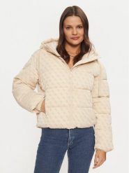 Guess Kurtka przejściowa Daisy W4BL36 WGJZ0 Beżowy Regular Fit. Brązowe kurtki damskie Guess, xl, z aplikacjami, z syntetyku, bez kaptura. Za 769.99 zł.