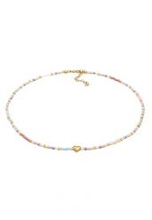Elli Damski choker ze szklanych koralików Heart Trend z pozłacanego srebra próby 925 Sterling Silver Naszyjniki 1 ct. Szare naszyjniki damskie Elli, z perłą, pozłacane. Za 279.64 zł.