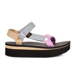 Sandały damskie Teva Flatform Universal. Szare sandały damskie Teva, bez wzorów, z gumy, bez obcasa, bez zapięcia. Za 397.00 zł.