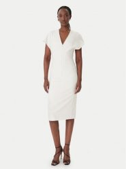 Patrizia Pepe Sukienka koktajlowa 8A1663/A6F5-W409 Écru Regular Fit. Sukienki damskie Patrizia Pepe, bez wzorów, z syntetyku, wizytowe, bez ramiączek. Za 1,389.00 zł.