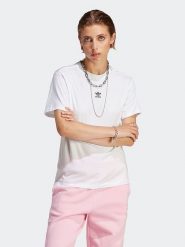 Adidas Koszulka w kolorze białym rozmiar: S. Białe bluzki damskie Adidas, s, bez wzorów, z bawełny, bez kołnierzyka, bez ramiączek. Za 88.95 zł.