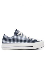 Converse Trampki Chuck Taylor All Star Lift Platform Gingham A13664C Granatowy. Niebieskie trampki damskie Converse, bez wzorów, z materiału, bez zapięcia. Za 269.99 zł.