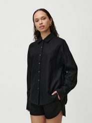 LeGer Koszula "Antonina" w kolorze czarnym rozmiar: 38. Czarne koszule damskie LeGer, bez wzorów, bez kołnierzyka, bez ramiączek. Za 114.17 zł.