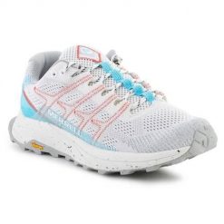 Buty do biegania damskie Merrell Moab Flight. Białe obuwie sportowe damskie Merrell, z materiału, bez zapięcia, do biegania. Za 545.00 zł.