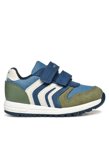 Geox Sneakersy Alben B453CA 02214 CF34B M Niebieski. Niebieskie buty sportowe chłopięce Geox, ze skóry, bez zapięcia. Za 129.99 zł.