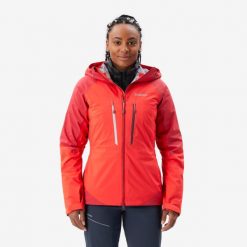 Kurtka alpinistyczna damska Alpinism Light. Czerwone kurtki damskie SIMOND, l, bez wzorów, z materiału, bez kaptura. Za 599.99 zł.