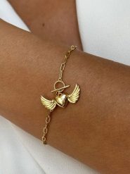 Les Favorites Pozłacana bransoletka z zawieszką rozmiar: onesize. Żółte bransoletki damskie Les Favorites, pozłacane. Za 157.73 zł.