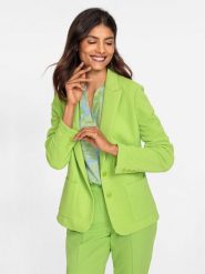 Olsen Marynarka 15001367 Zielony Regular Fit. Zielone marynarki i żakiety damskie Olsen, bez wzorów, z syntetyku. Za 429.99 zł.
