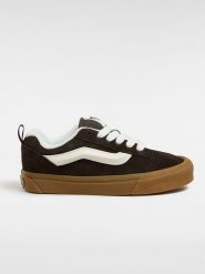 Vans Skórzane sneakersy "Knu Skool" w kolorze czarnym rozmiar: 40. Czarne obuwie sportowe damskie Vans, bez zapięcia. Za 240.99 zł.